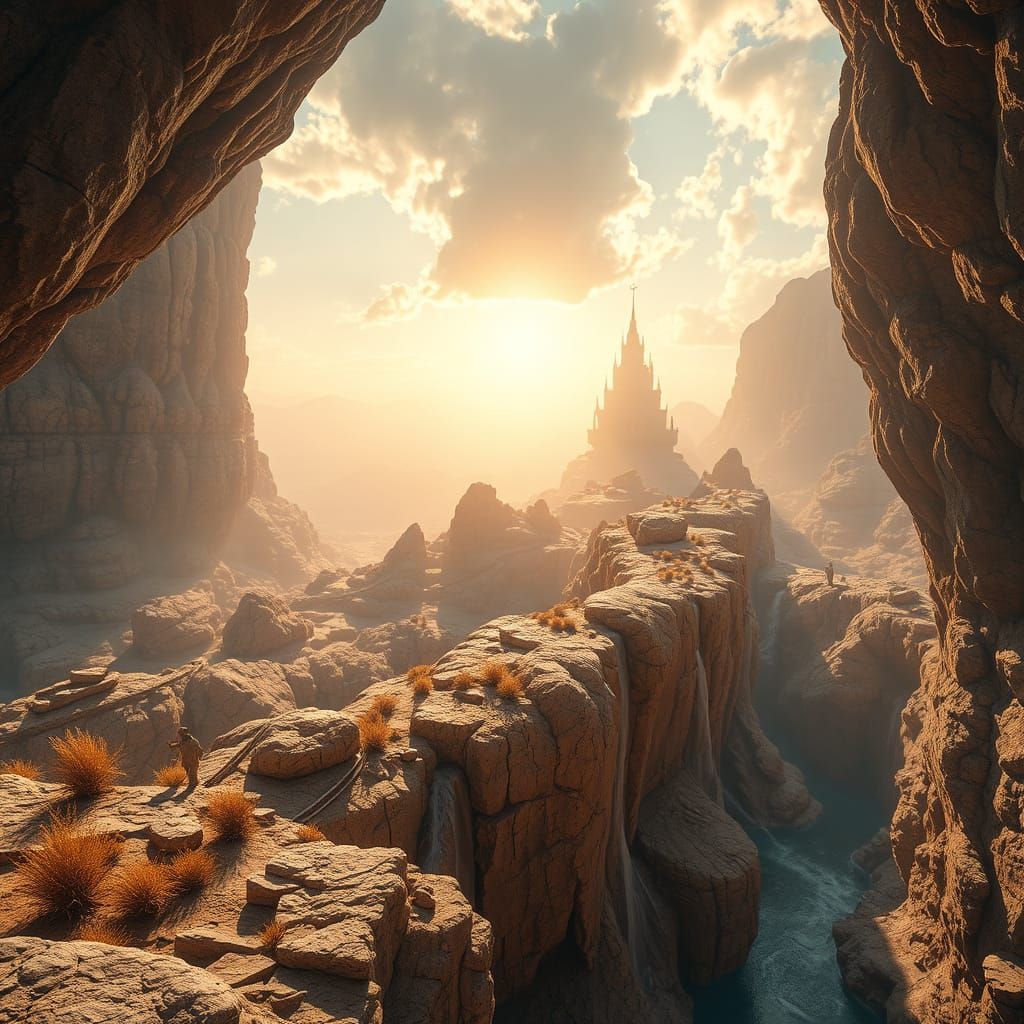 Cinematic Landscape Masterpiece with Golden Light