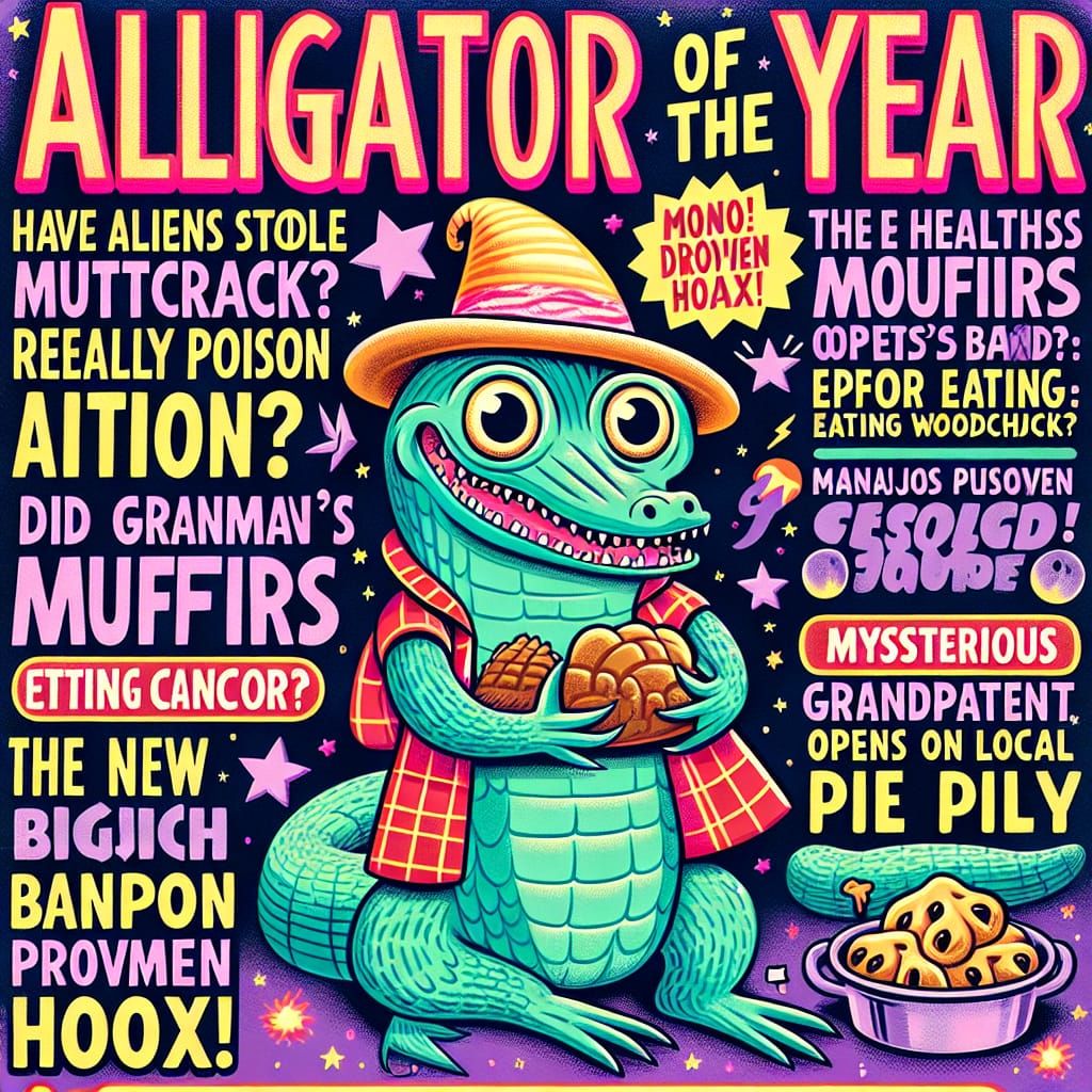 Humorous Magazine Cover: Alligator of the Year