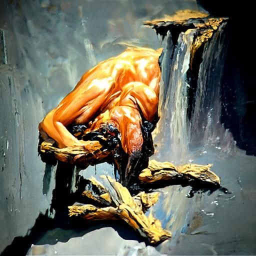 Falling Apart: An Oil Painting of Emotion