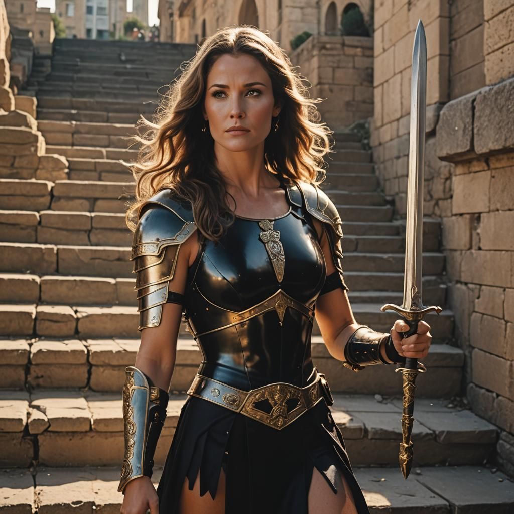 Lynda Carter as Roman Legionary at Sunrise