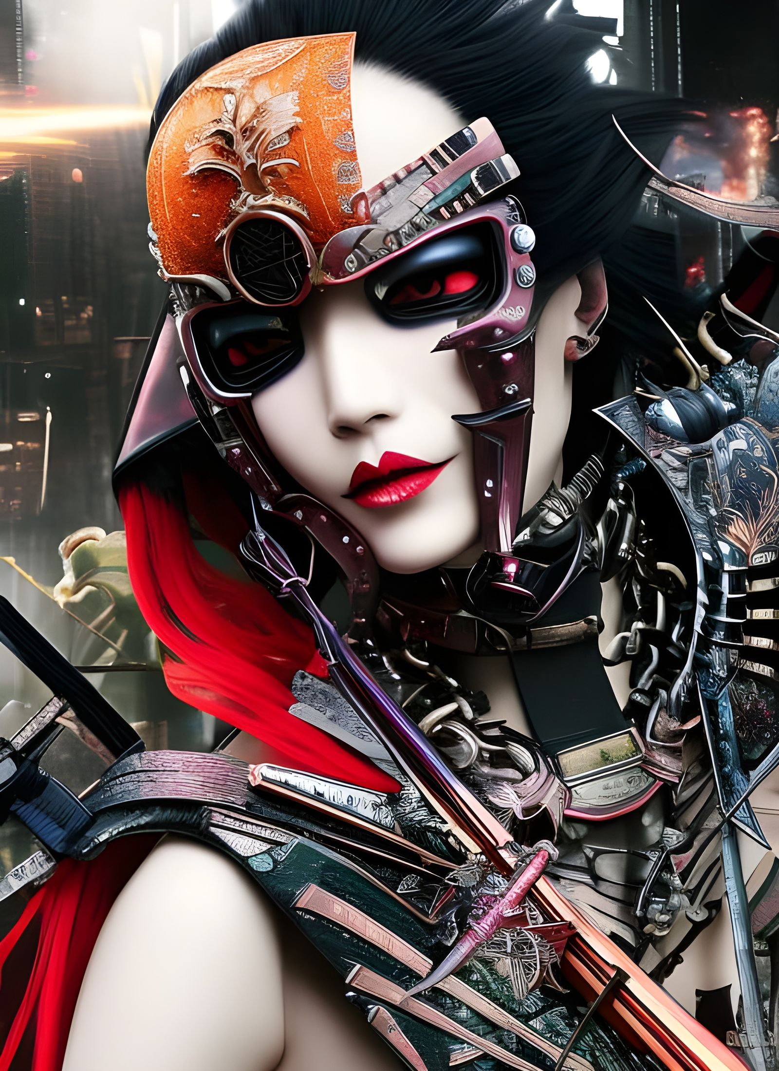 Rogue Slayer in Neo-Traditional Japanese Style