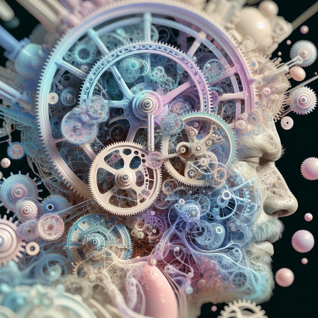 Surreal Radiographic Image of Mechanized Anatomy