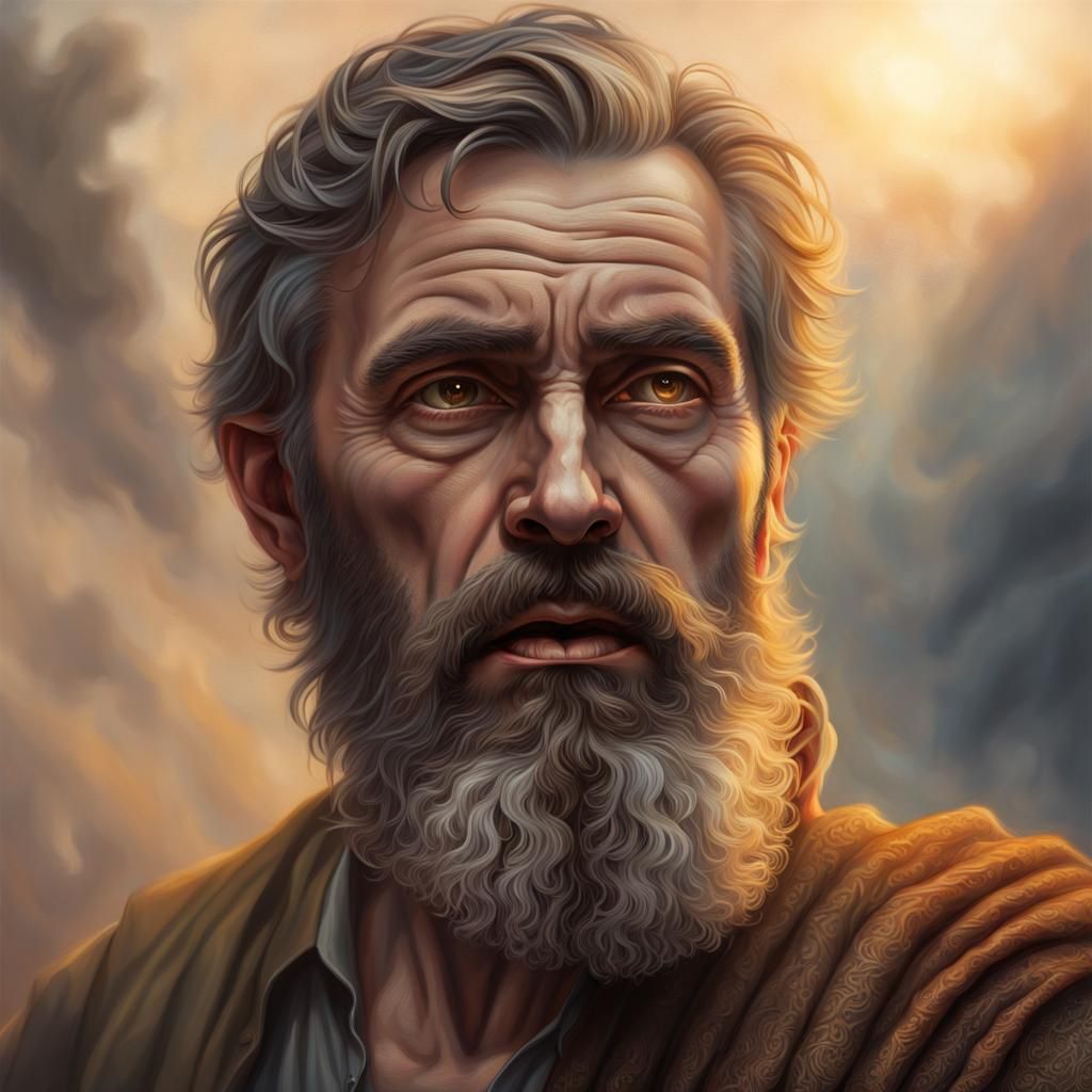 Detailed Fantasy Portrait of Bearded Orator