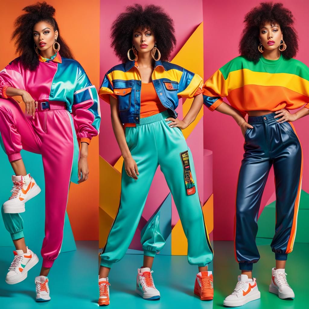 Lebanese Woman in 80s Hip Hop Nickelodeon Style