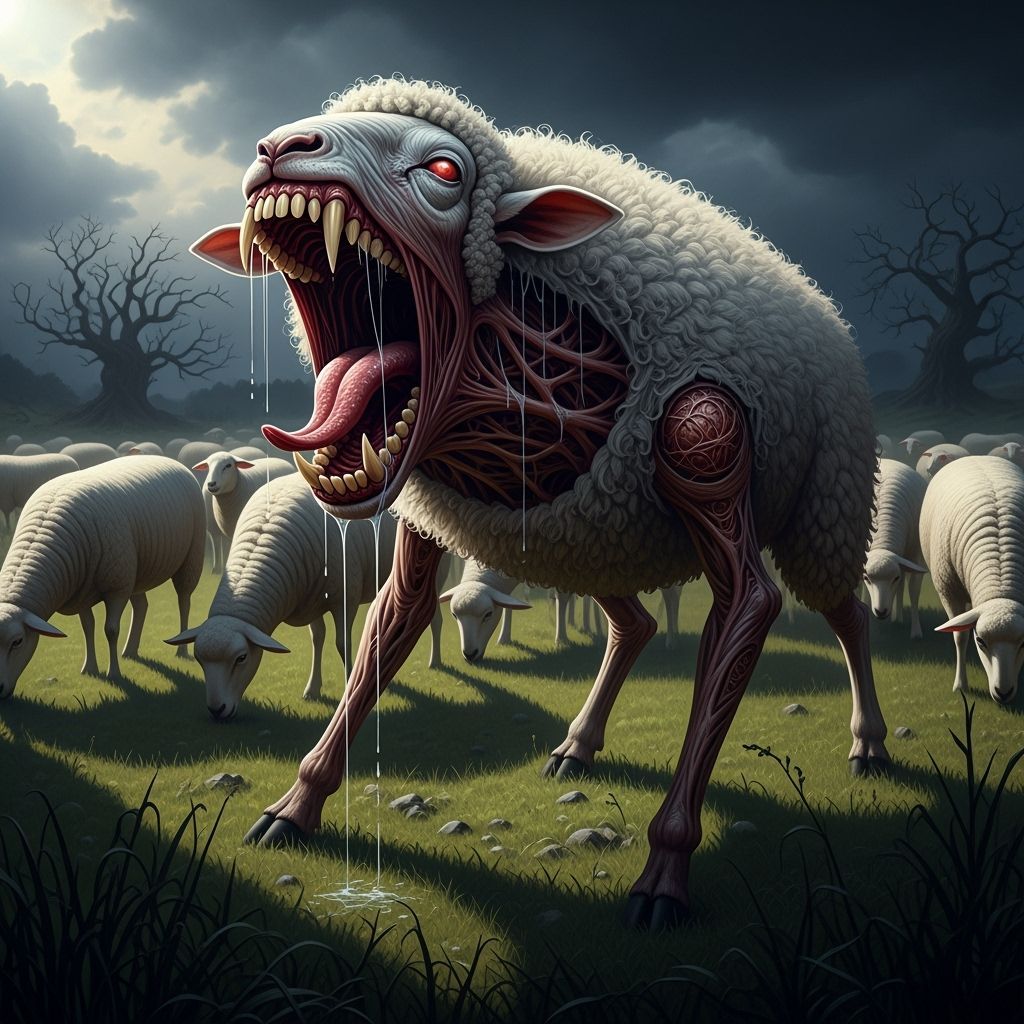 Terrifying Monster Sheep Revealed in Dark Fantasy Field