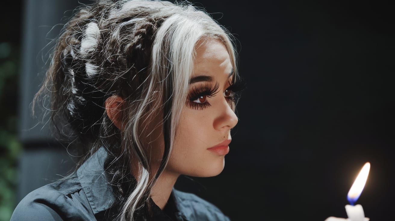 Emotional Candlelight Portrait of a Woman