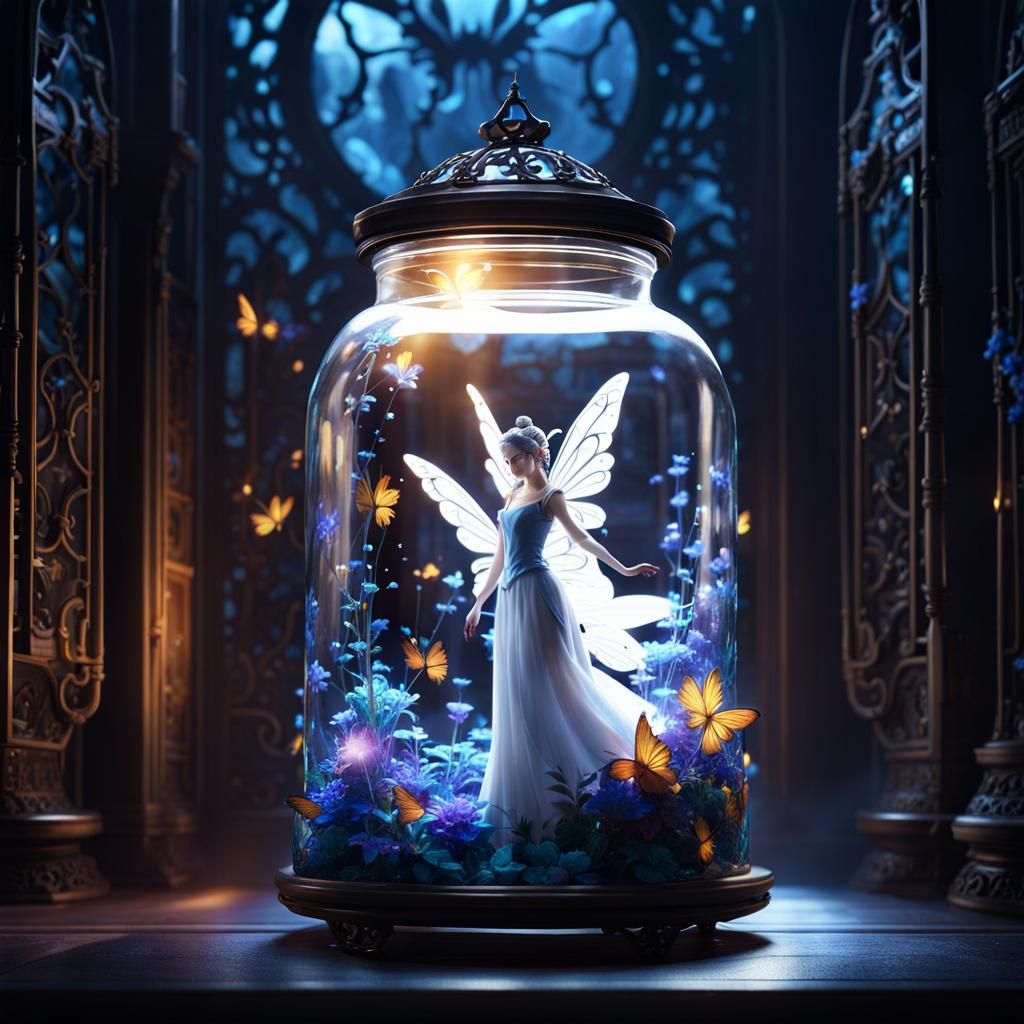 Fantastical Fairy In A Jar