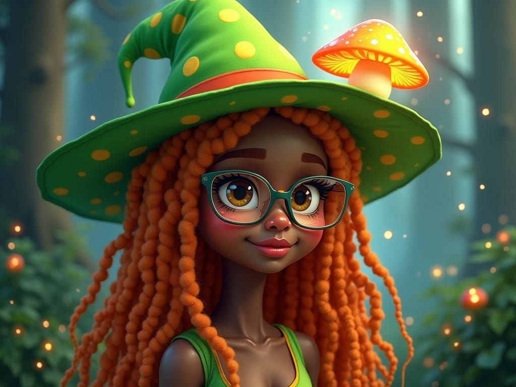 Magical Mocha Fairy in Vibrant Whimsy