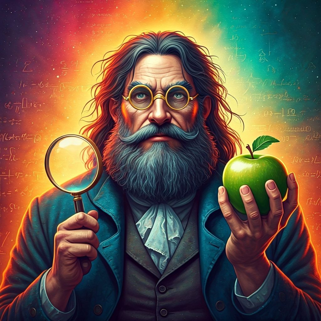 Joyful Investigator in Vibrant Watercolor Propaganda Style