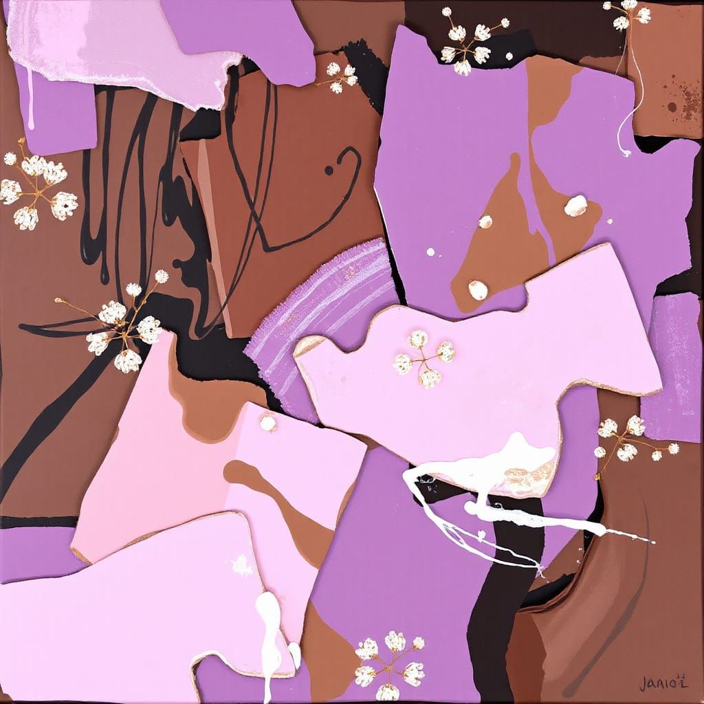 Abstract Murky Chocolate Spring Violet Creation