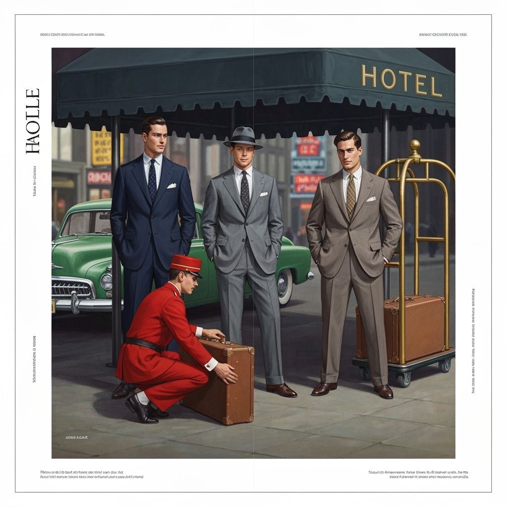 1950s Men's Fashion Editorial Illustration