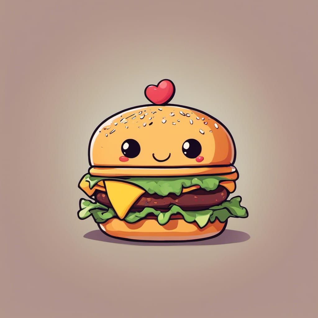 Cute Cartoon Burger Profile Picture