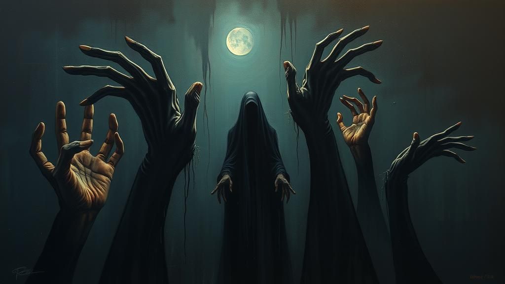 Eerie Figure in a Melting Surreal Dreamscape