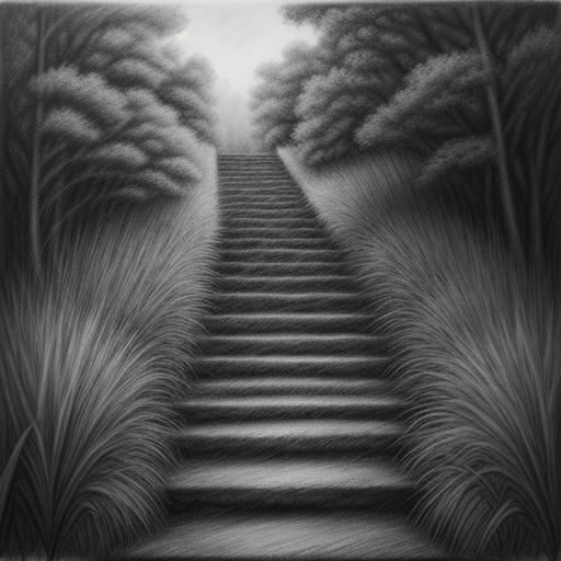 Charcoal Stairway to the Underground