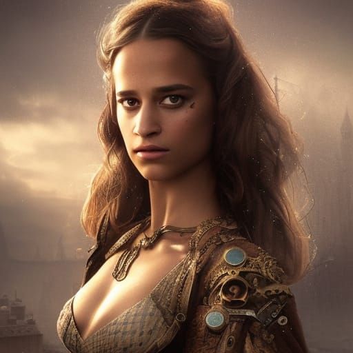 Alicia Vikander in Steamy Steampunk Style