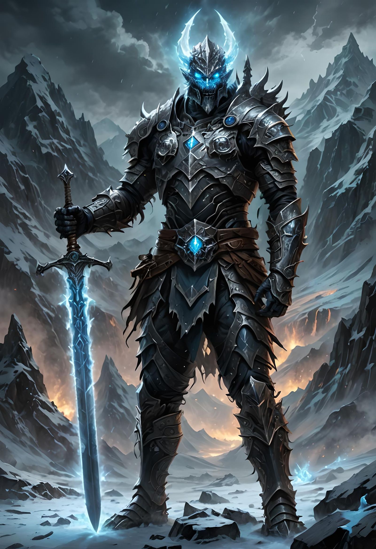 Frost Demon Spellcaster in Heavy Armor