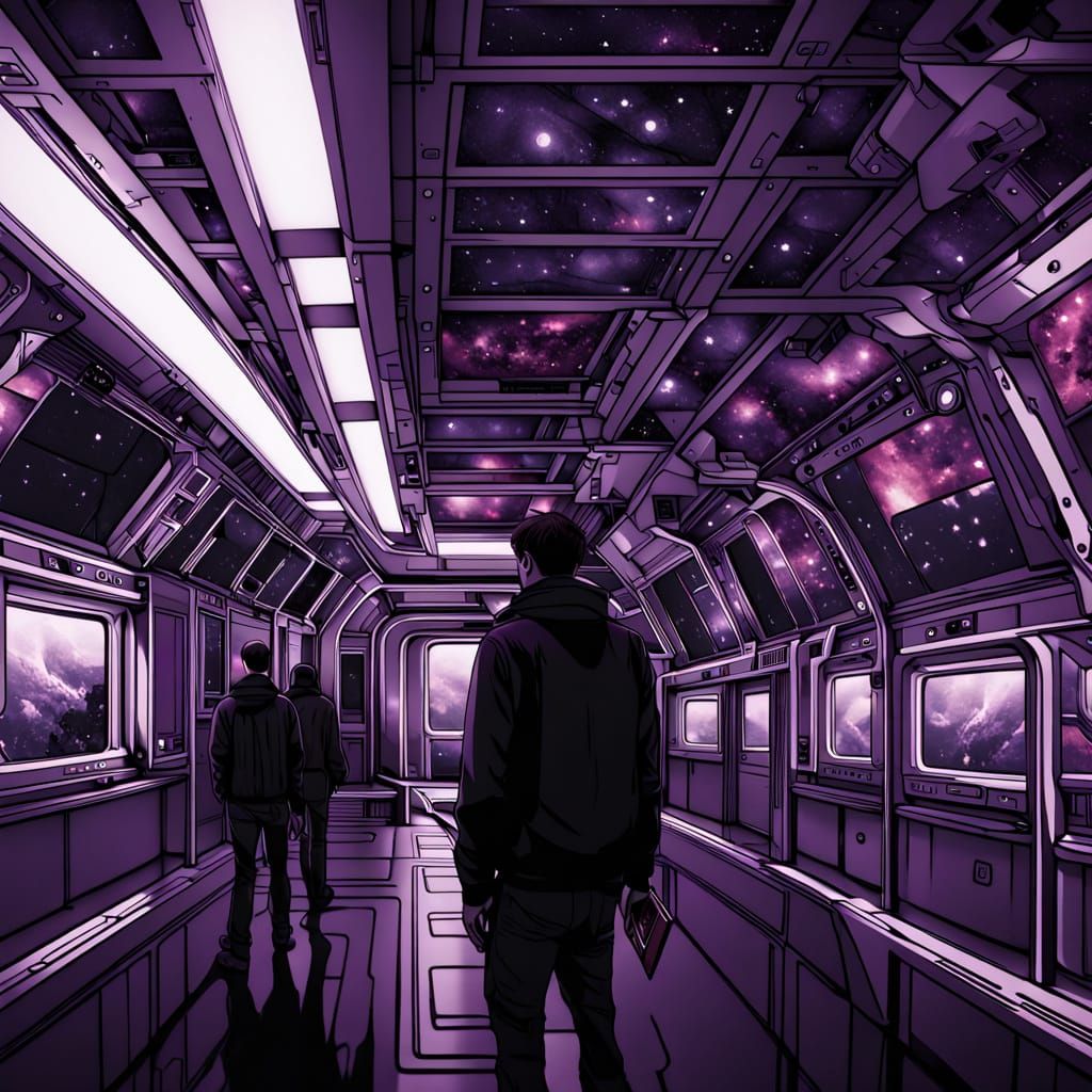 Richly Detailed Trucker Jacket on Hanger in Deep Purple-Blac...