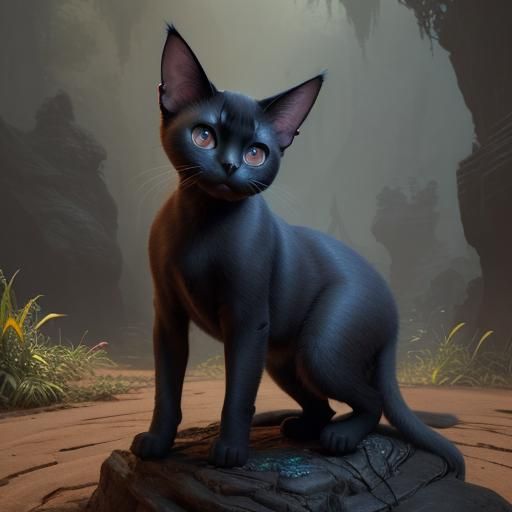 Detailed Siamese Cat Matte Painting in 8k