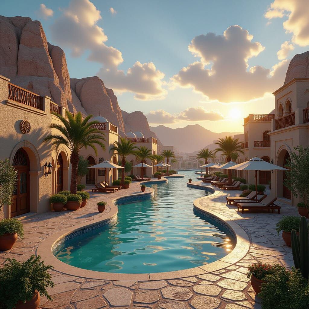 Breathtaking 3D Cinematic View of Tunisia in Epic Game Graph...