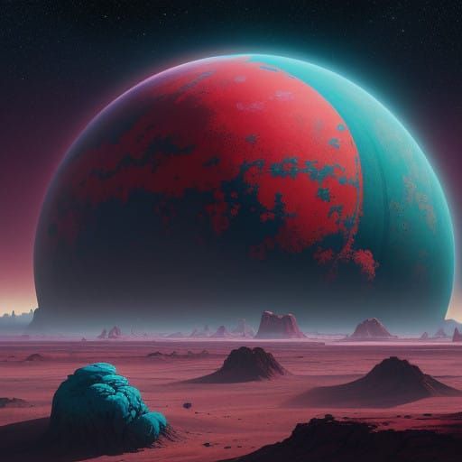 Ethereal Exoplanet in Dreamlike Atmosphere