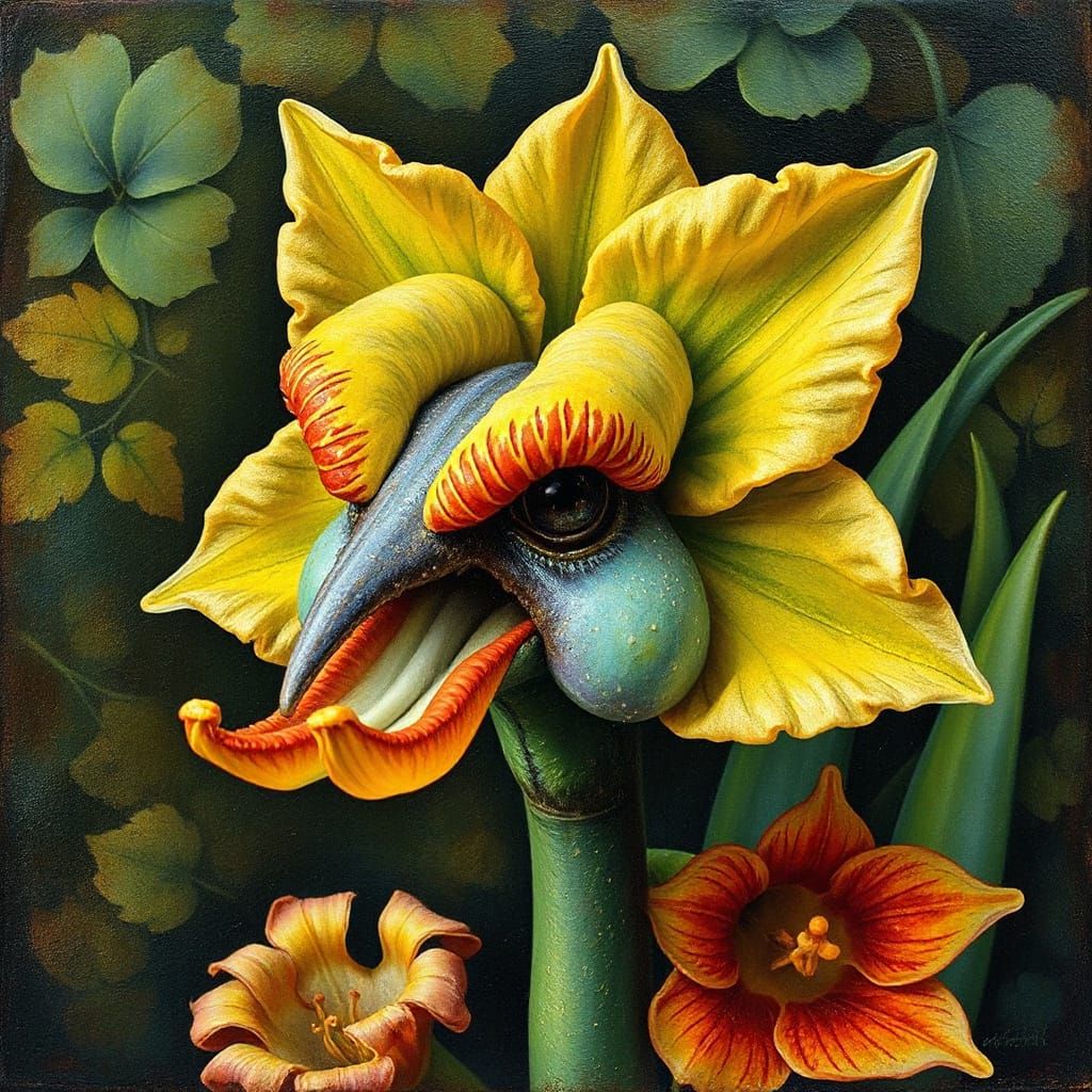 Colorful Crocodile in Pop Surrealist Style