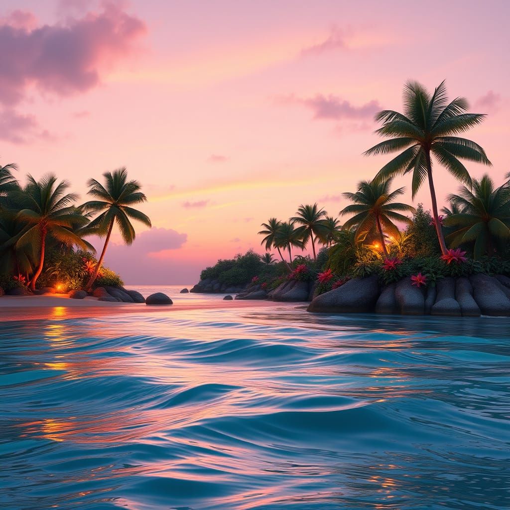 Golden Hour at Tropical Paradise