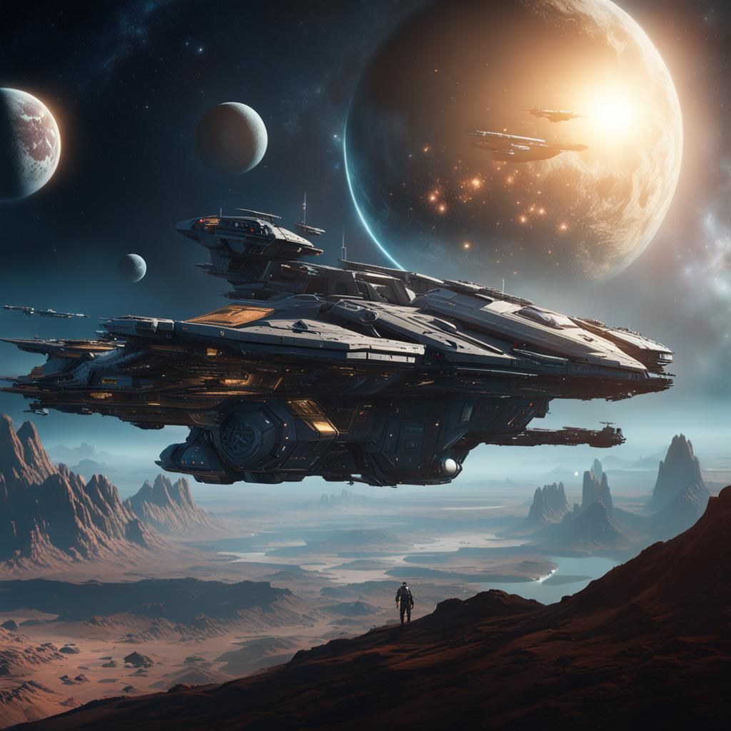 Idris From Star Citizen in Space