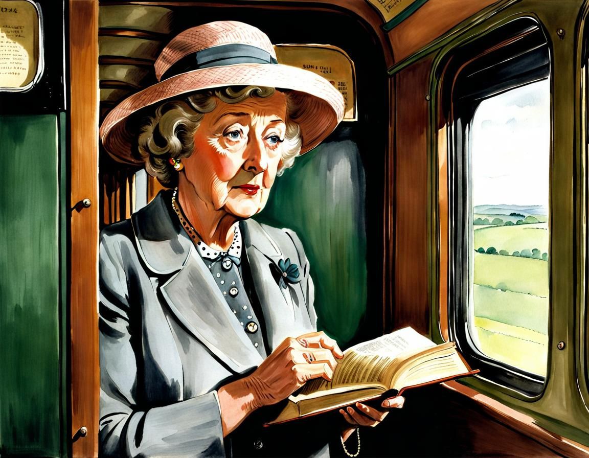 Joan Hickson as Miss Marple, Watercolor Illustration