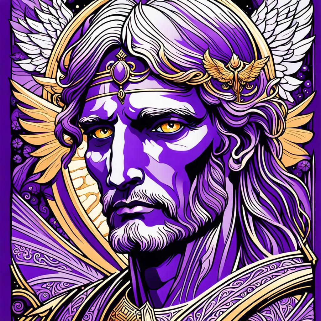 King Aragorn the half-elf / Psychedelic art nouveau style