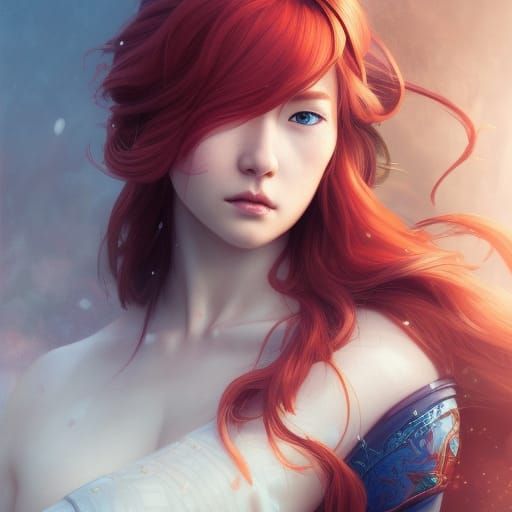 female redhead samurai