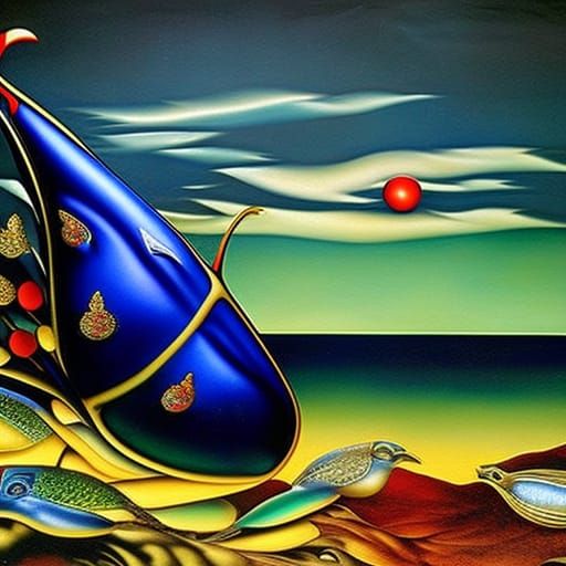 Lalique Glass Blacksmith Shop in Surrealist Style