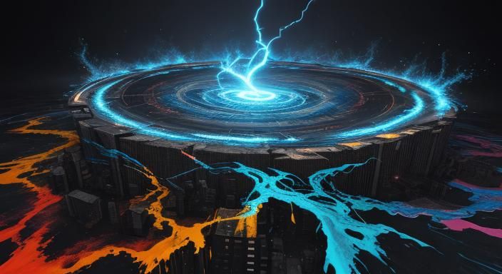 Sorcerer Summons Storm in Graffiti Street Art