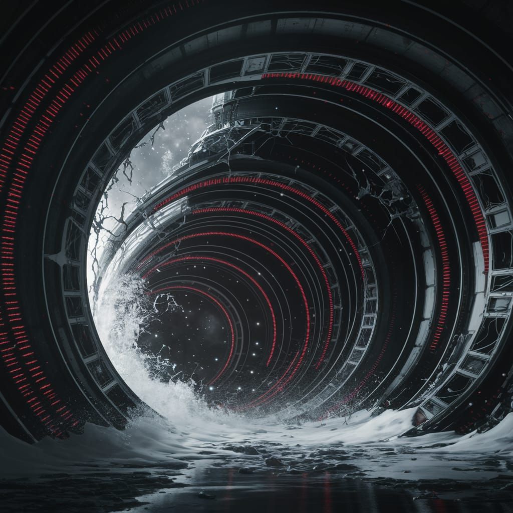 Abandoned Xenon Solar Station in Dark Space