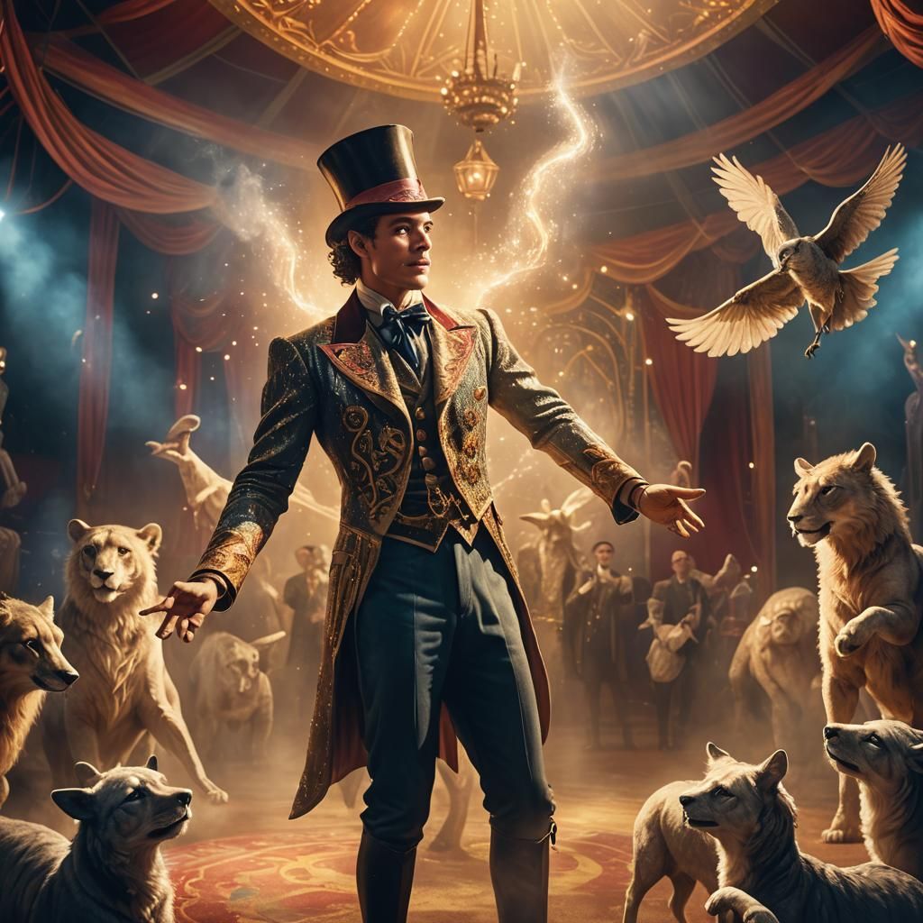 Magical Circus Tamer Concept Art Illustration