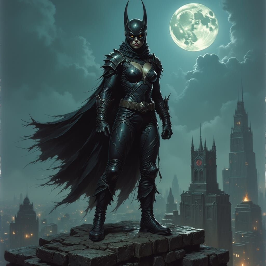 <lora:She-Hulk:1.0>The night avenger