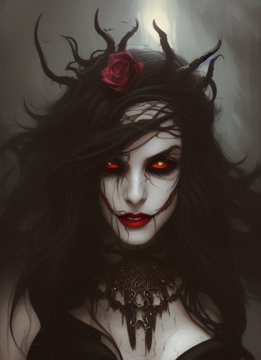 Beautiful Arabic Vampire in Astral Concept Art