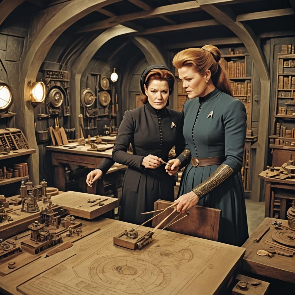 Star Trek Voyager — Janeway Phases in and out of Holodeck re...