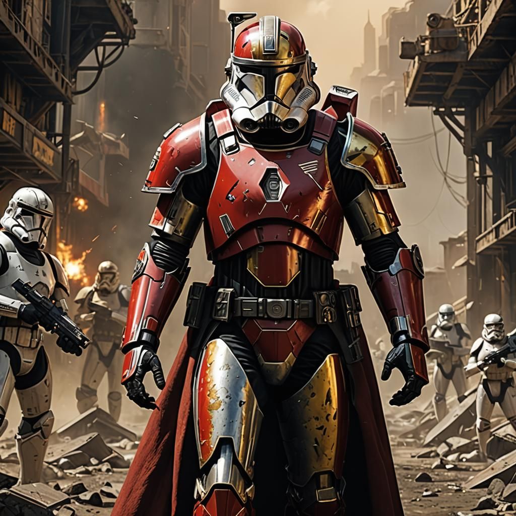 Clone Trooper in Ornate Sci-Fi Armor