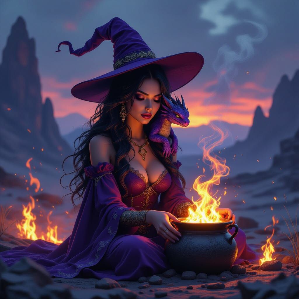 Witch Pulls Magic from Void on Alien Planet