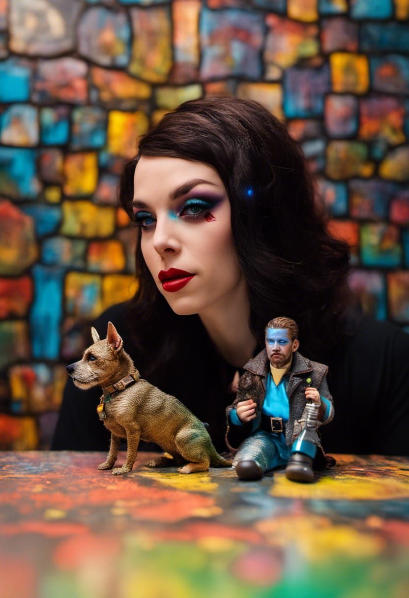 Psychedelic Cyberpunk Castle with Dorothy Pin-Up