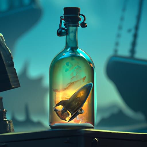 Airplane in a Bottle: Detailed Matte Painting