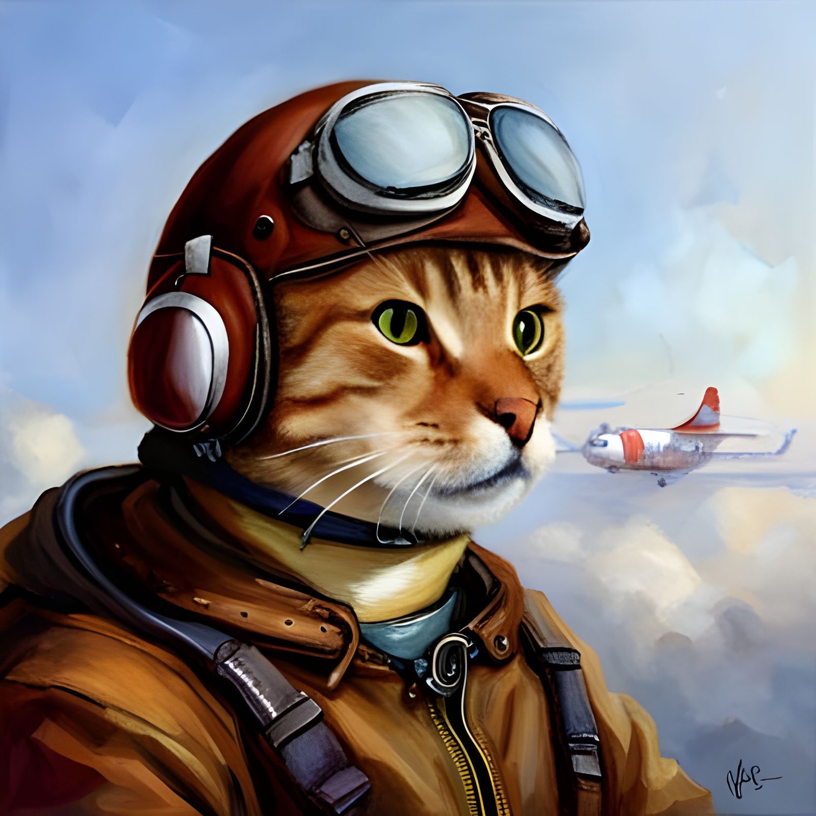 Cat Pilot Ready for Takeoff