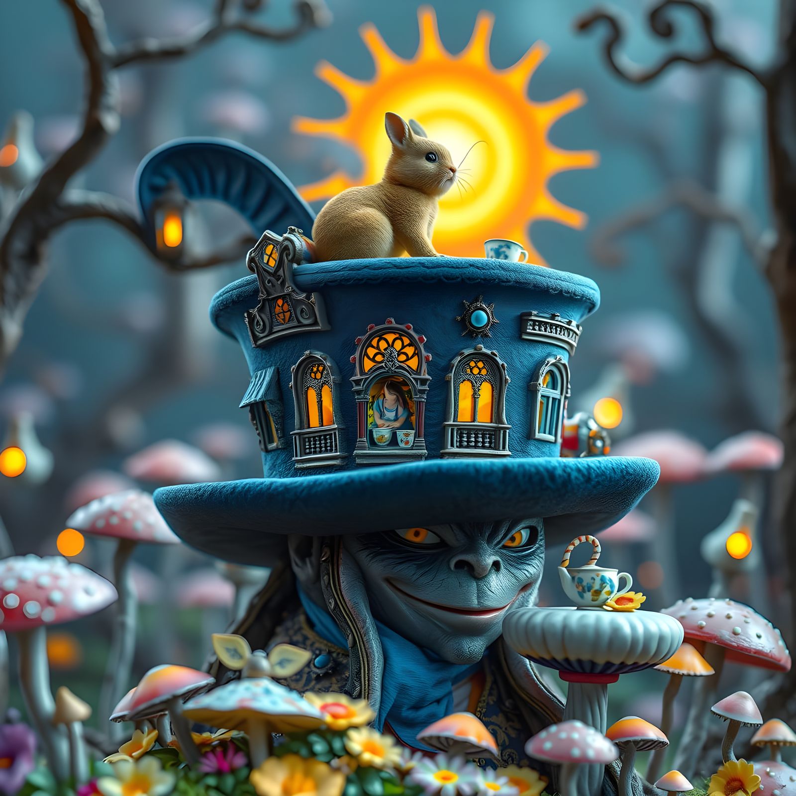 Steampunk Mad Hatter's Top Hat Macro Photo