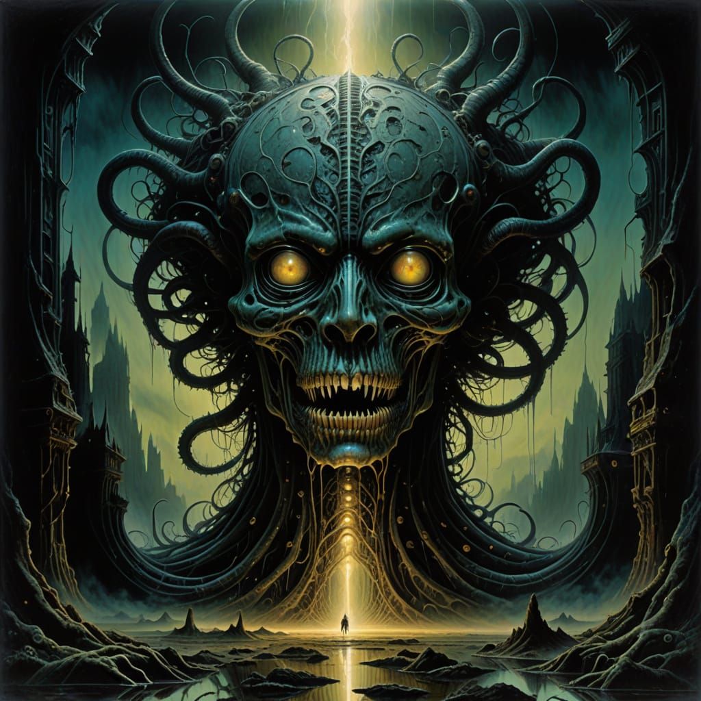 Mutated Stuffed Animals in Swirling Biomorphic Void