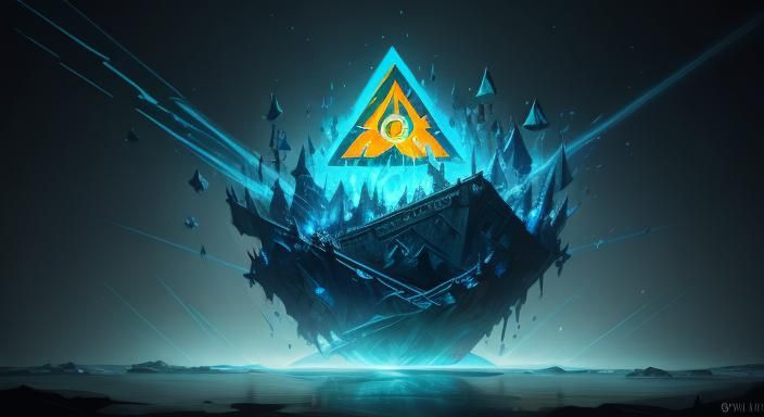 Bill Cipher in Glowing Flames: Fan Concept Art