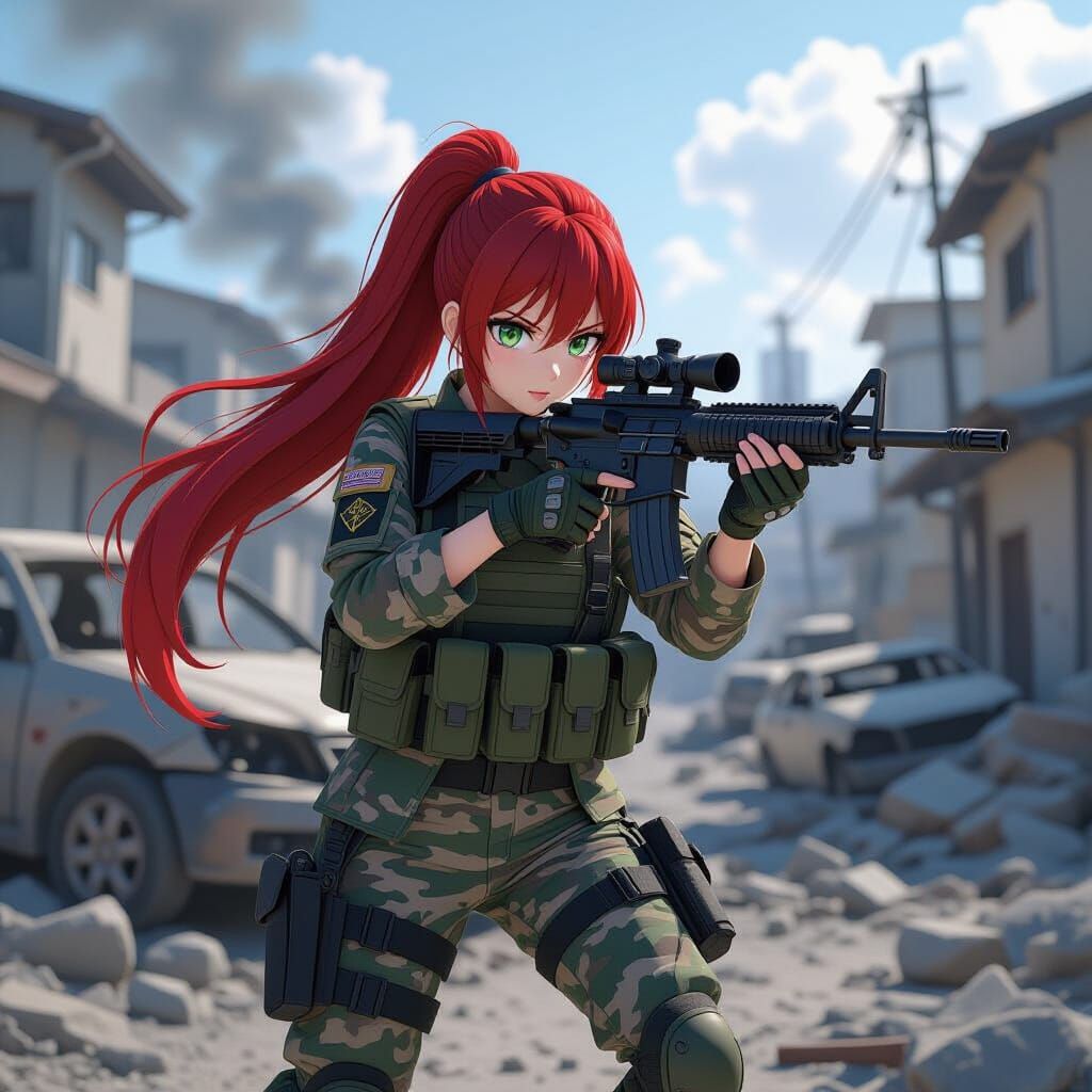 Anime JGSDF Ranger in Urban Combat