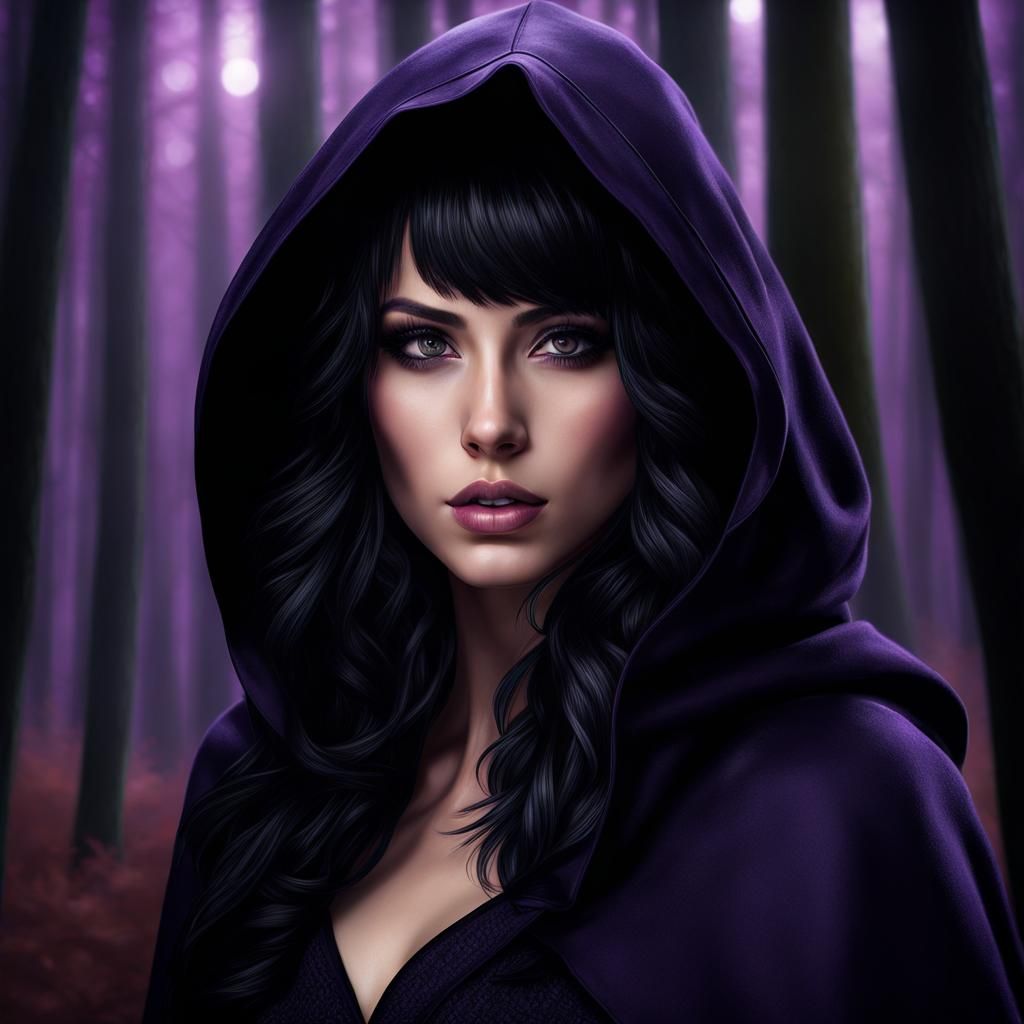 Druid Elf - Black & Purple