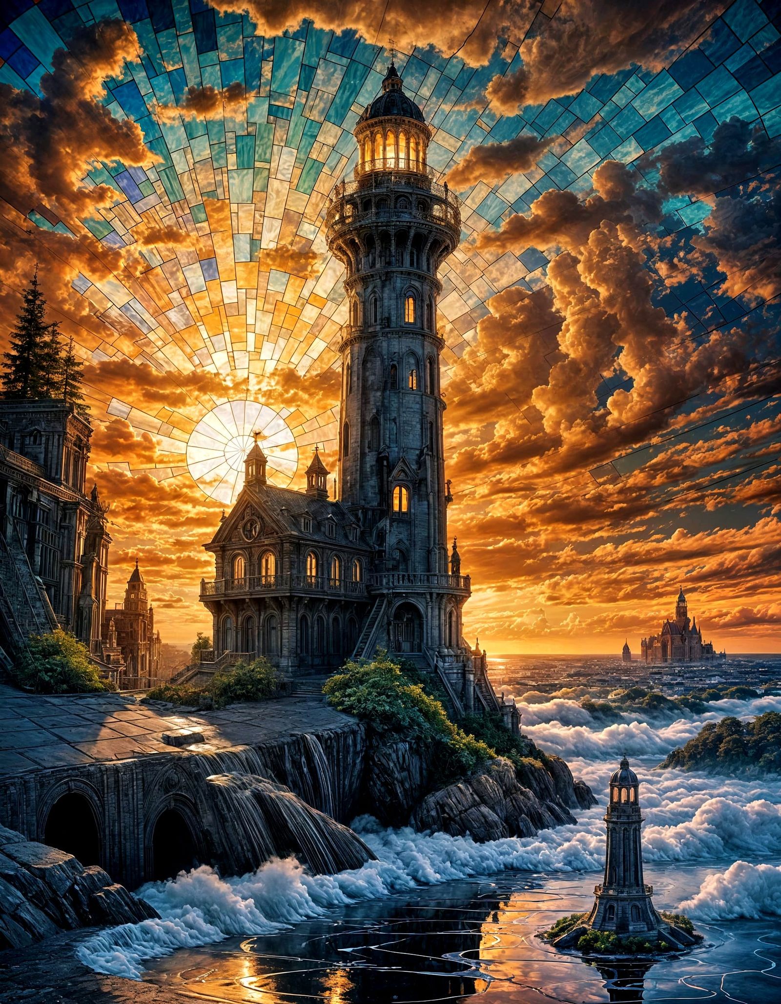Surrealism lighthouse