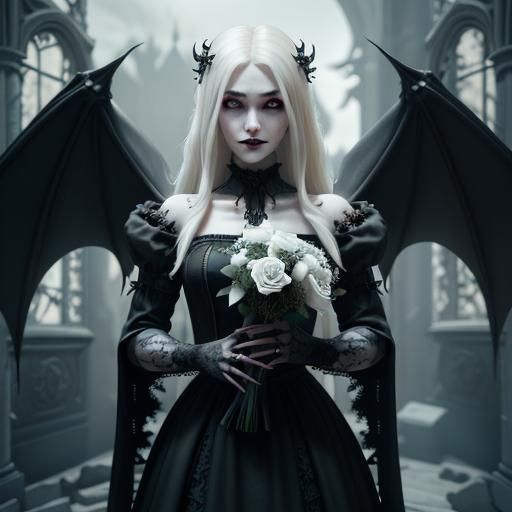 Gothic Vampire Princess in Dark Fantasy Art