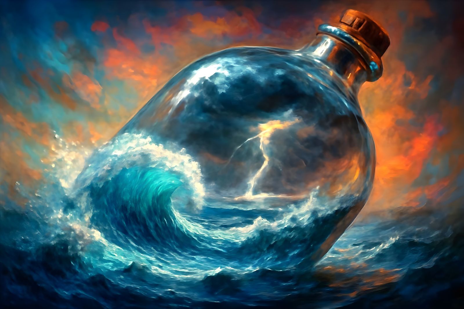 Ocean inside a bottle